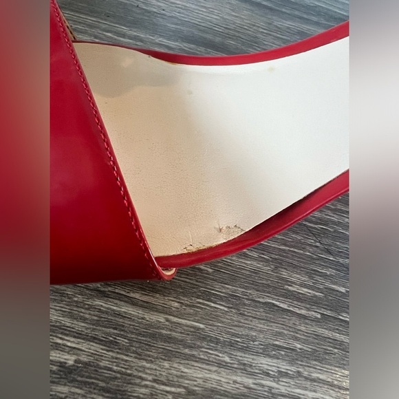 Nine West fields block heeled sandal in rare patent red! Size 8 NWOB! - Picture 9 of 10